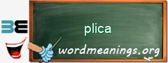 WordMeaning blackboard for plica